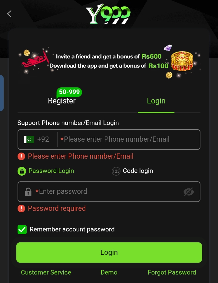 Y999 login